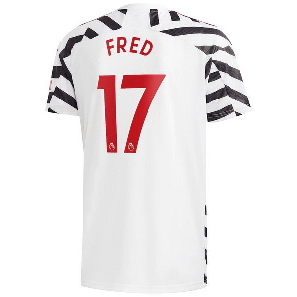 Camiseta Manchester United NO.17 Fred Tercera 2020-2021 Blanco